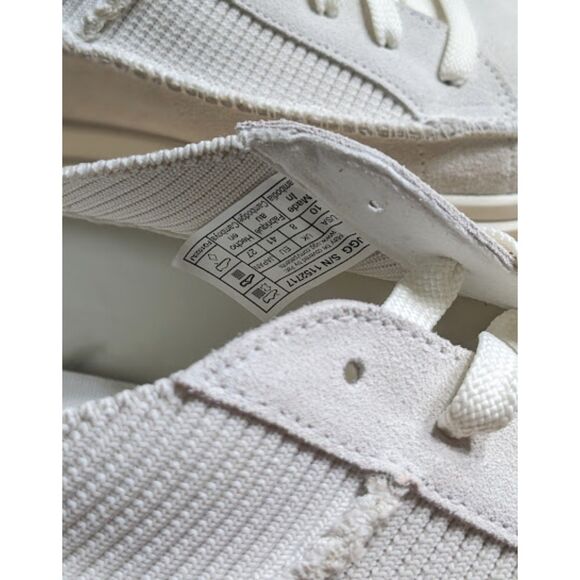 UGG EZ Duzzit Lace Up White Suede Platform Sneakers Women's Size 10 NIB - Picture 11 of 13